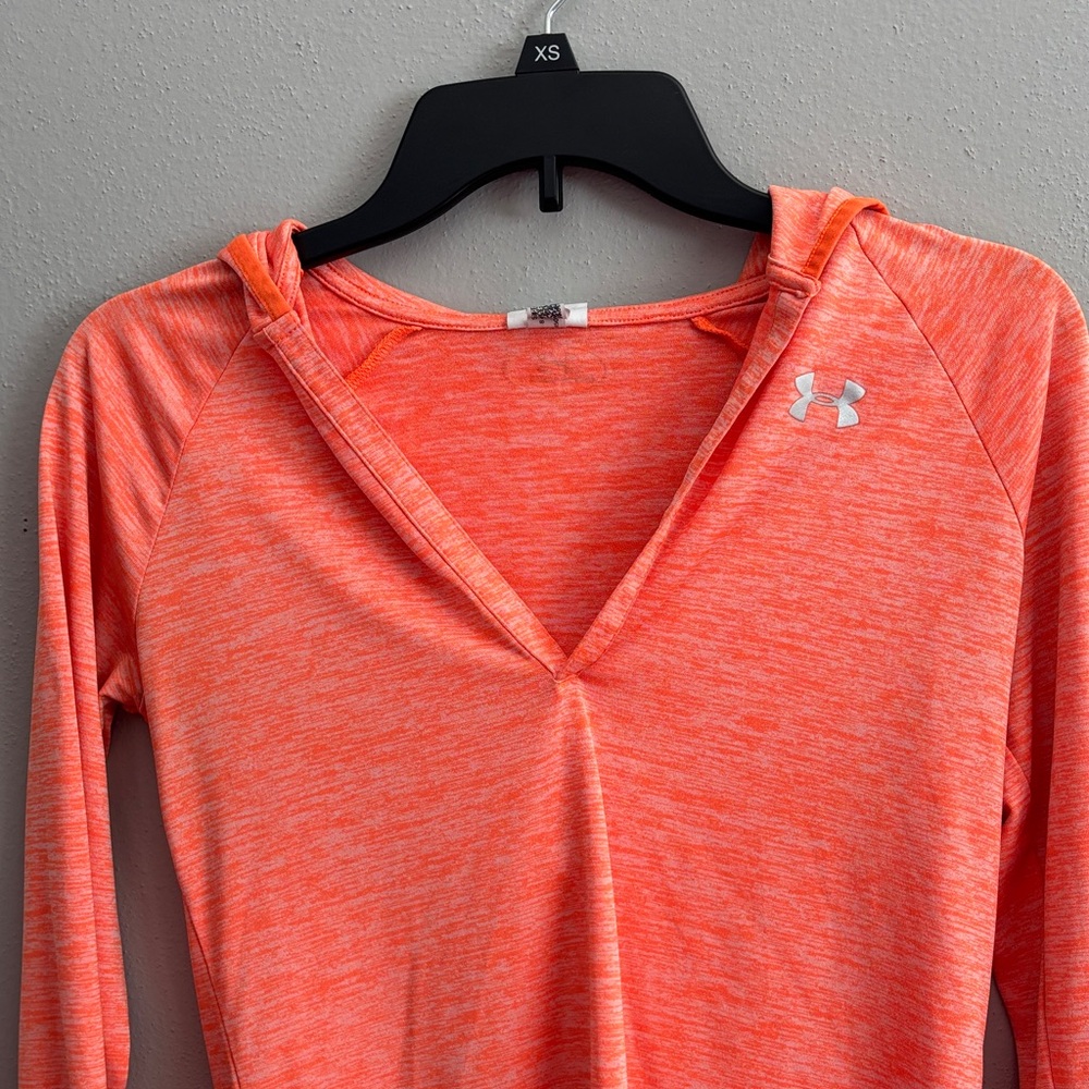 Under Armour Women's Bright Orange Hoodie - Picture 7 of 11